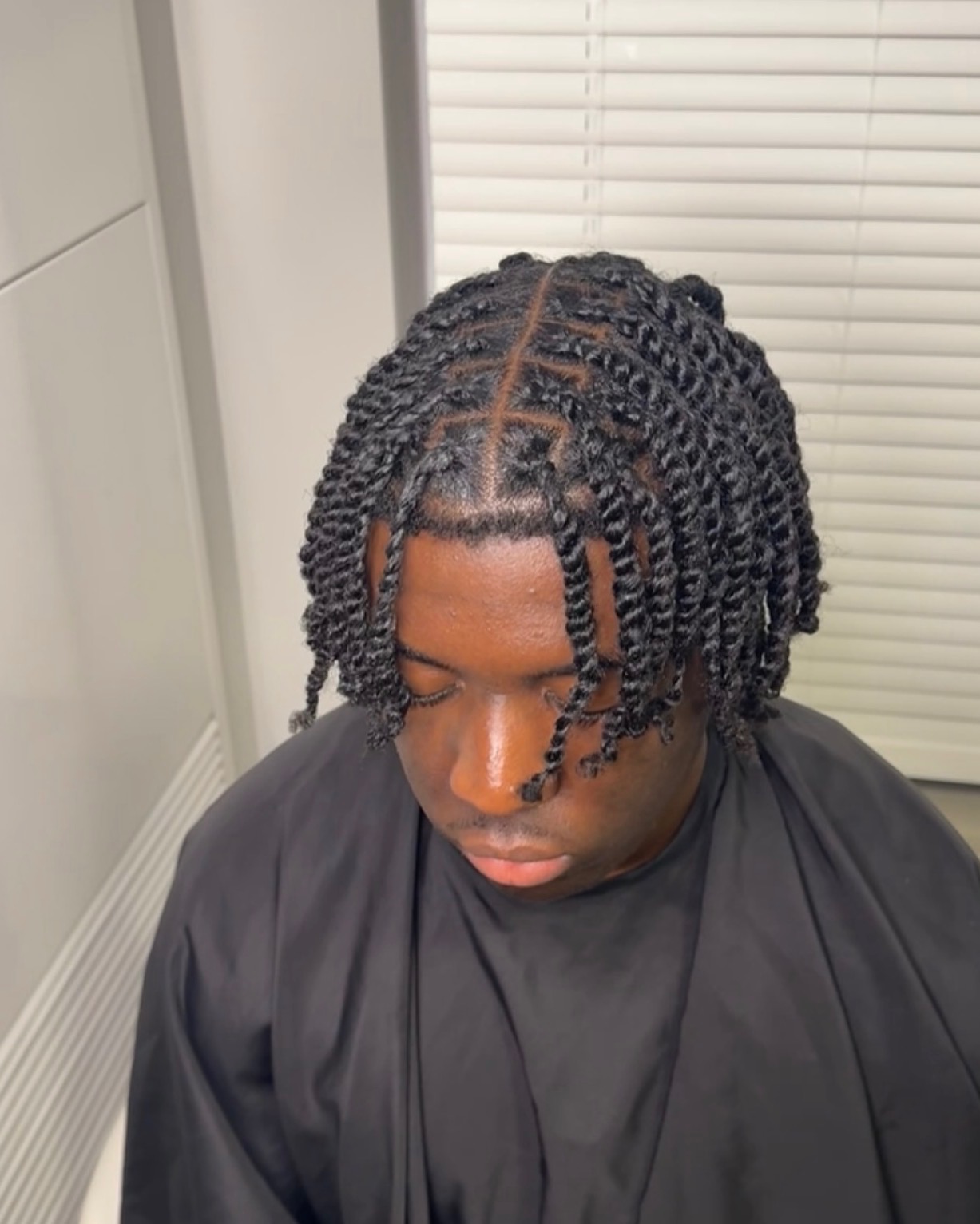 Short twist hairstyle